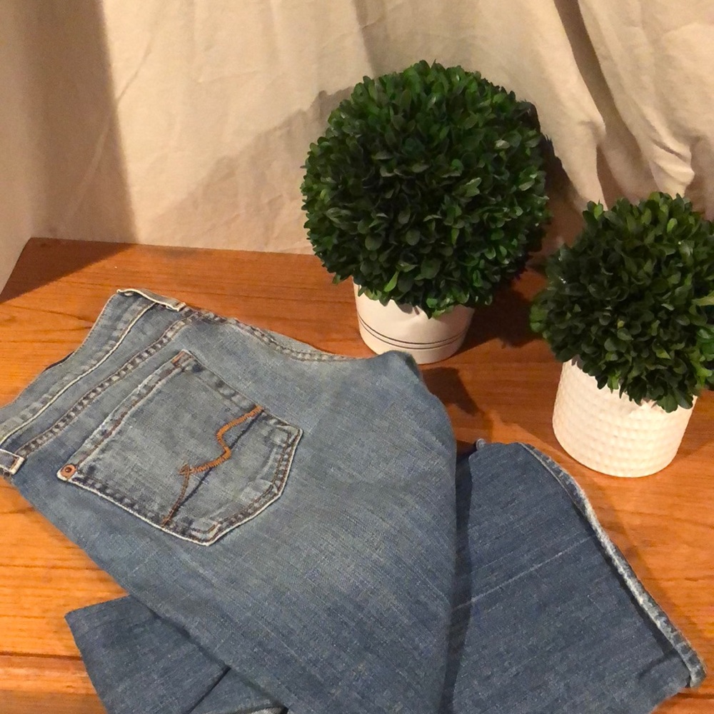 Seven for all mankind boot cut washed jeans